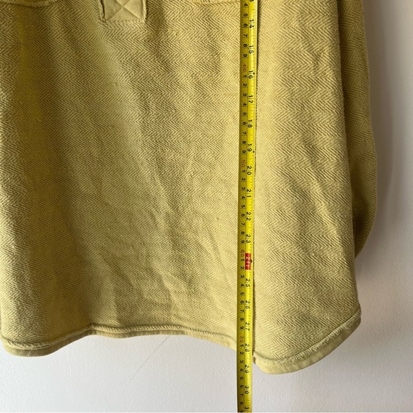 American Eagle Women’s XL Yellow Textured Henley Pullover Long Sleeve Casual Top - Picture 6 of 11